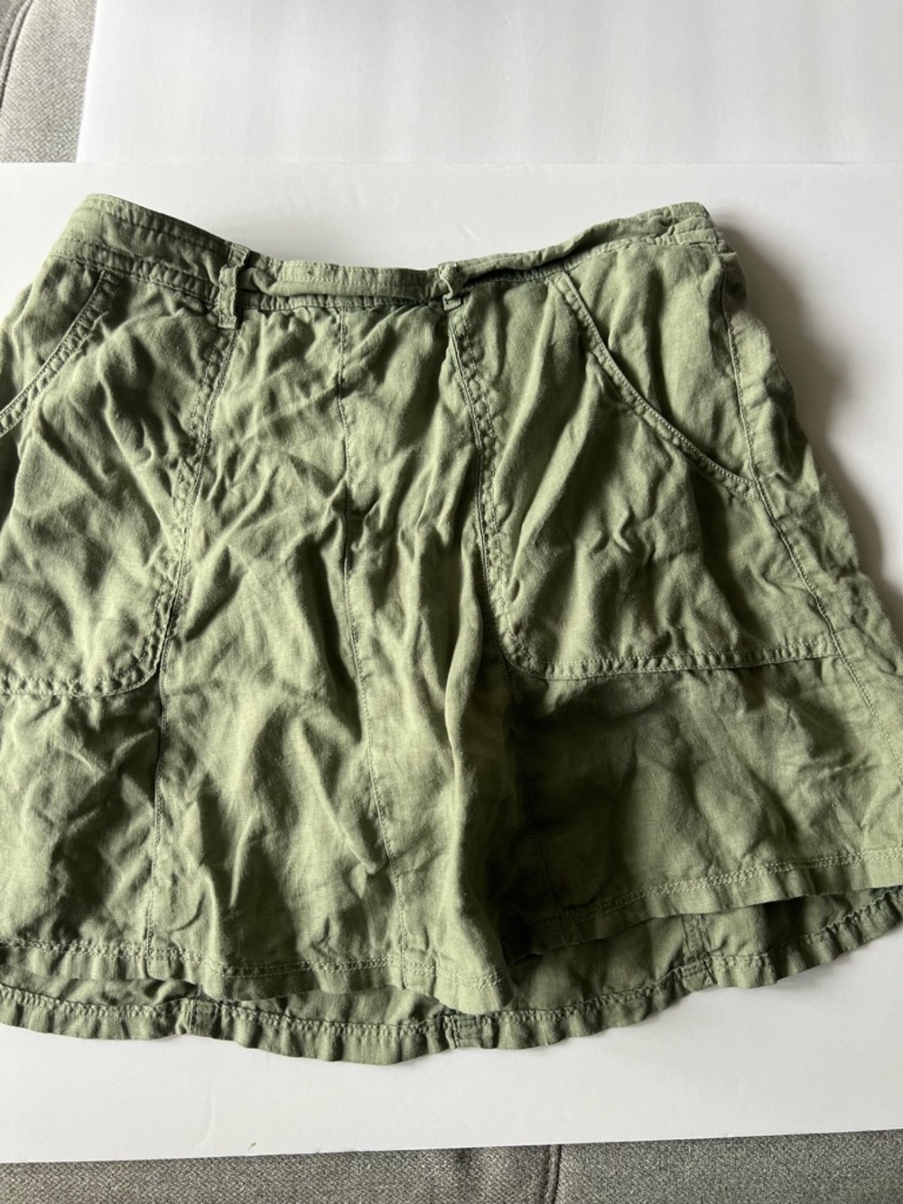 Women’s Olive Green Casual Utility Shorts